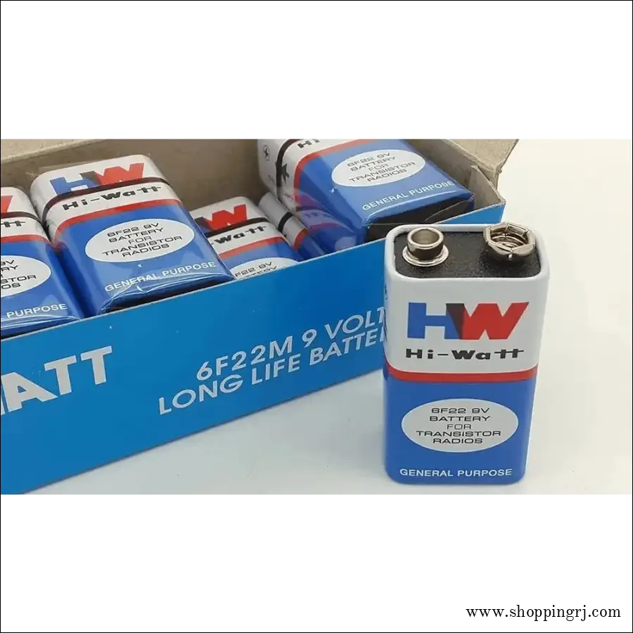 HW Hi-Watt 9v Battery ,3pcs